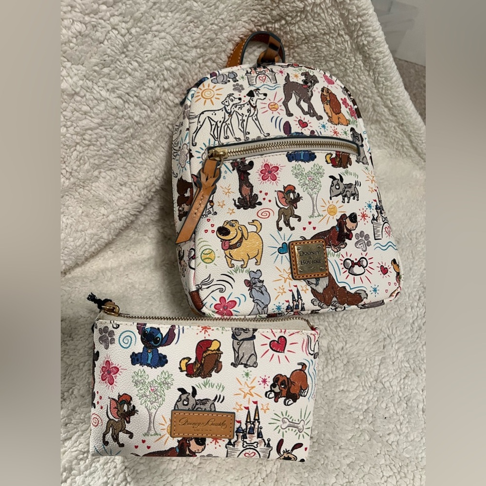 Disney Dooney and Bourke dogs mini backpack and bag NWT